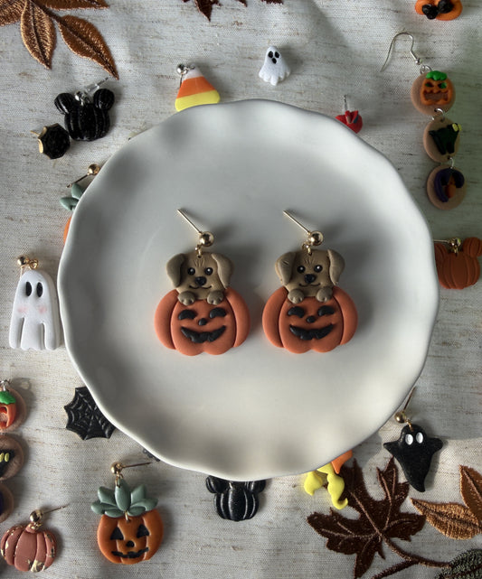 Dog Pumpkin Dangles