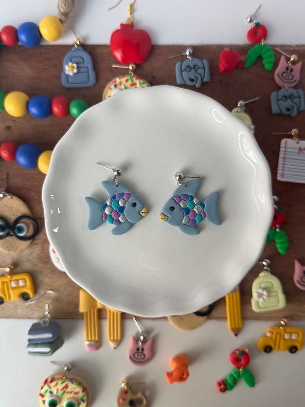 Rainbow Fish Book Character Dangles
