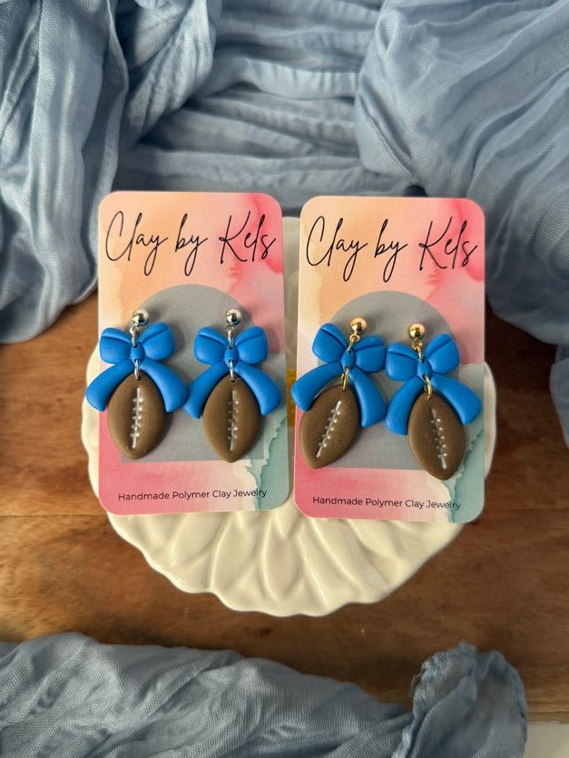Football Bow Dangles