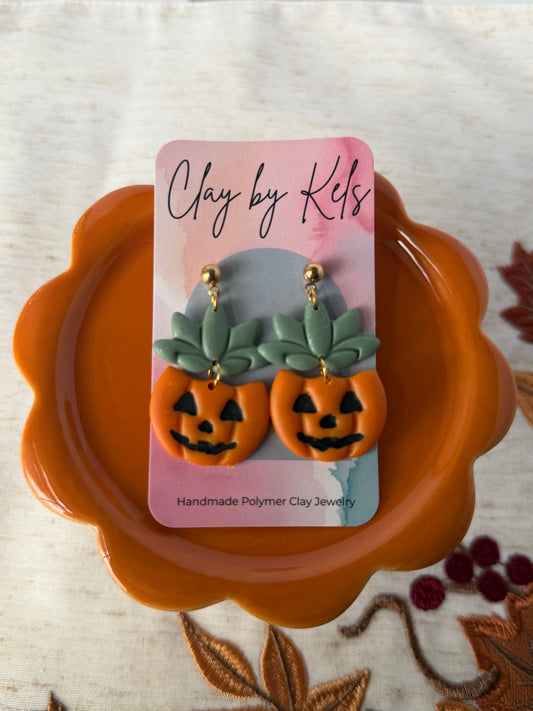 Pumpkin Succulent Dangles