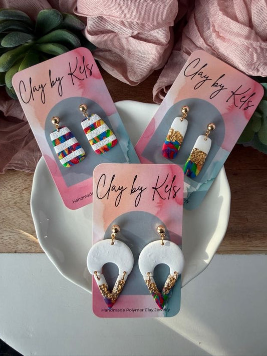 Rainbow and White Dangle